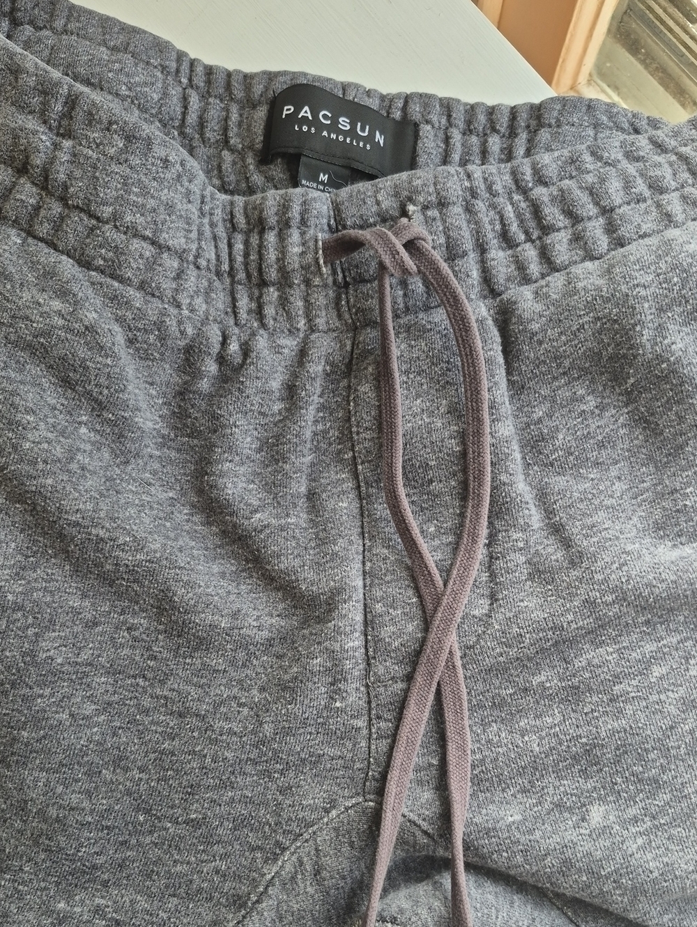 PacSun Men's Charcoal Gray Fleece Joggers with Drawstring
